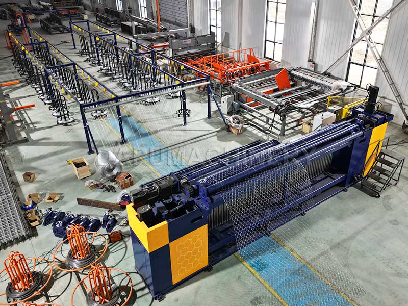 Máquina automática de alta velocidad para fabricar gaviones de triple torsión JIAKE en México