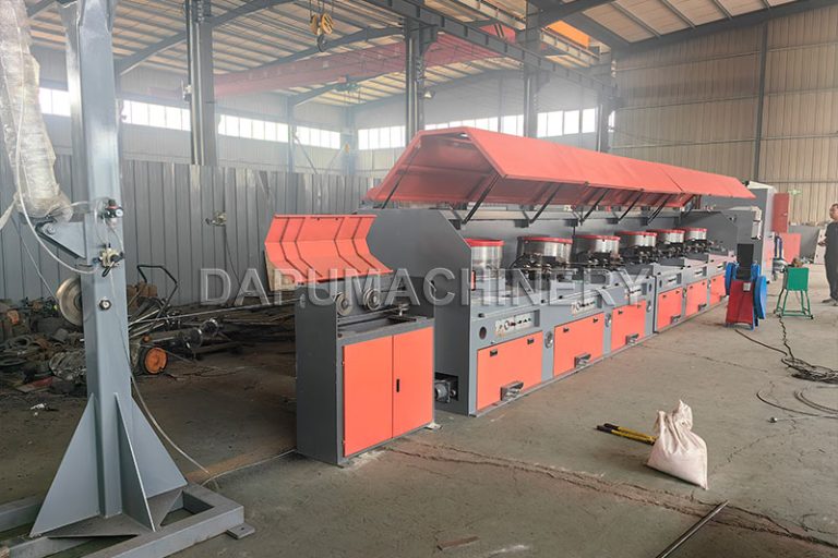maquina-trefiladora-linea-recta-jiake-arabia-saudita Equipo trefilador de alambre en línea recta de 6 bloques JIAKE personalizado para fabricante de acero en Arabia Saudita